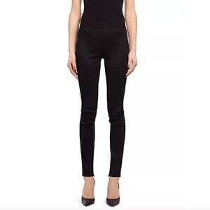 Helmut Lang Black High Rise Stretchy Leggings Pants